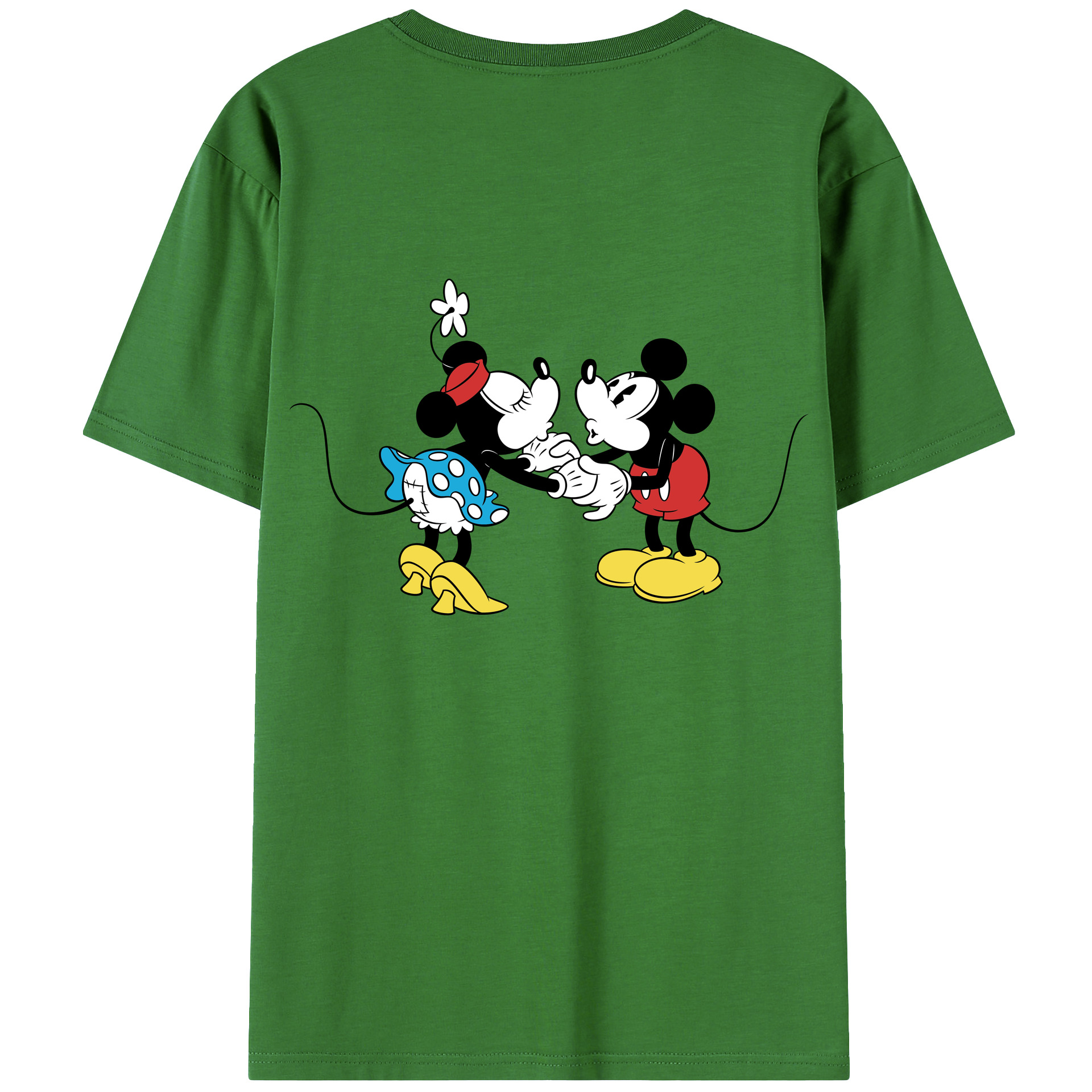 ミッキーマウス Mickey Mouse レディース半袖Tシャツ(バックプリント)